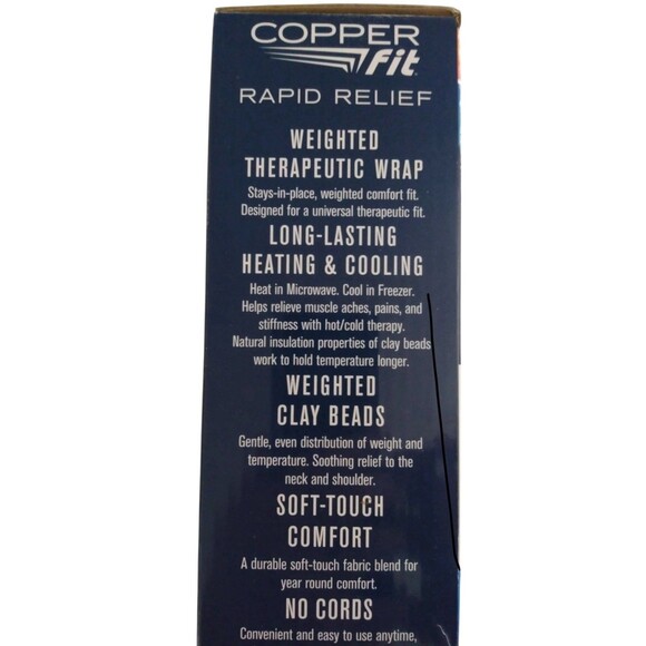 Copper Fit Rapid Relief Neck & Shoulder - Weighted Therapeutic Hot/Cold Wrap - Picture 4 of 6